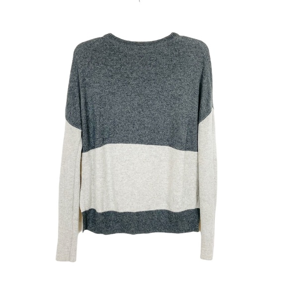 Duffy Two-tone Cashmere Sweater Dark and Light Gray Size XS - Picture 2 of 6